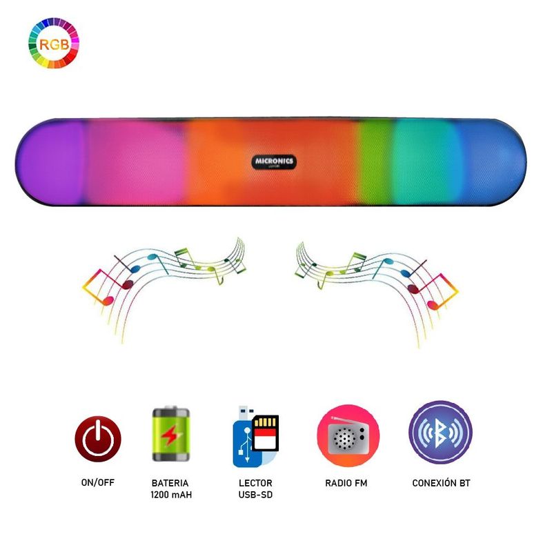 MICRONICS - Parlante Portátil Gamer Micronics Luxor S200