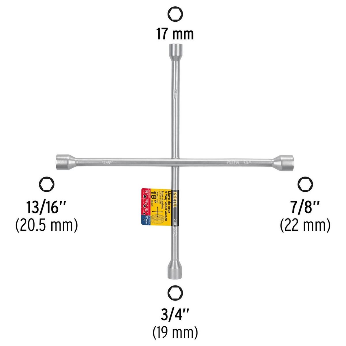 PRETUL - LLAVE DE CRUZ PRETUL 18"