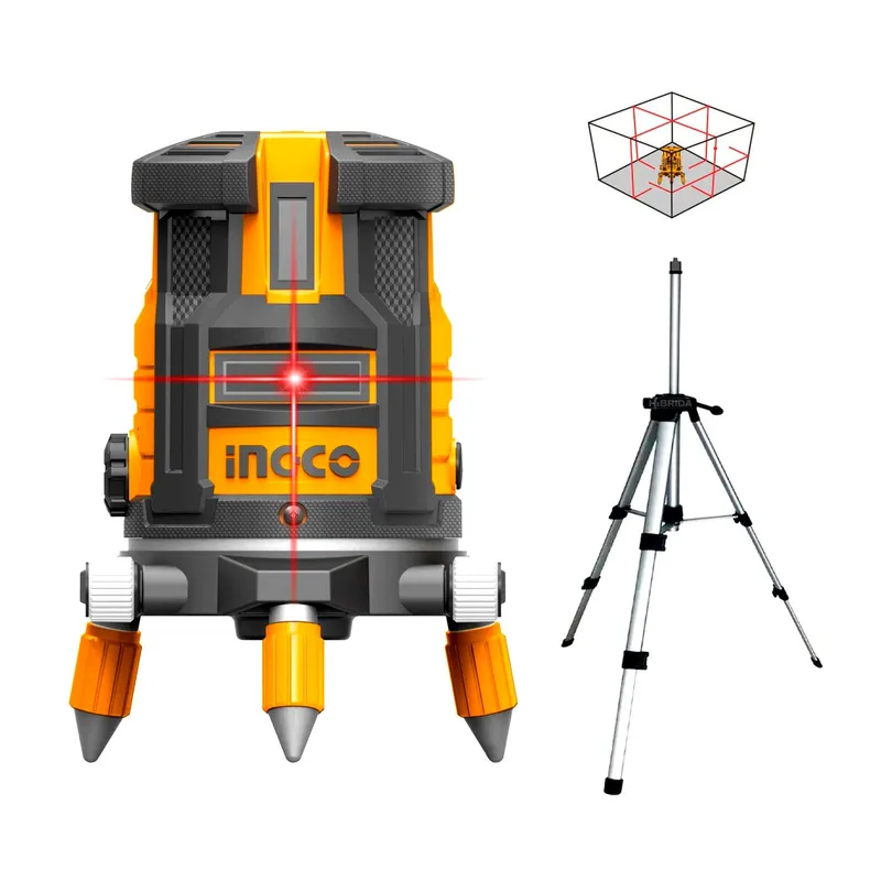 INGCO TOOLS - COMBO NIVEL LASER ROJO HORIZONTAL INGCO VERTICAL PRO MÁS TRÍPODE