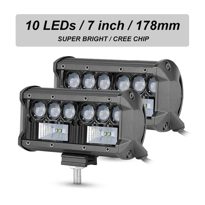 GENERICO - Barra Led Nebliero Doble Color Blancoambar 5d Lupa Potente