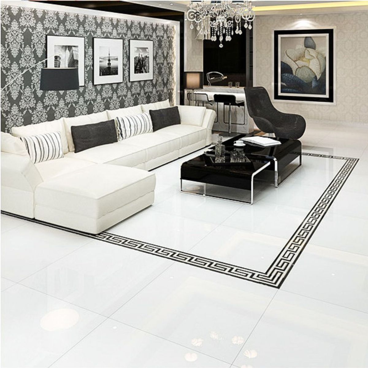 EJESA CREA TU ESPACIO IDEAL - Porcelanato Vitrificado Blanco 60x60 cm 1.44 m2 - Importado