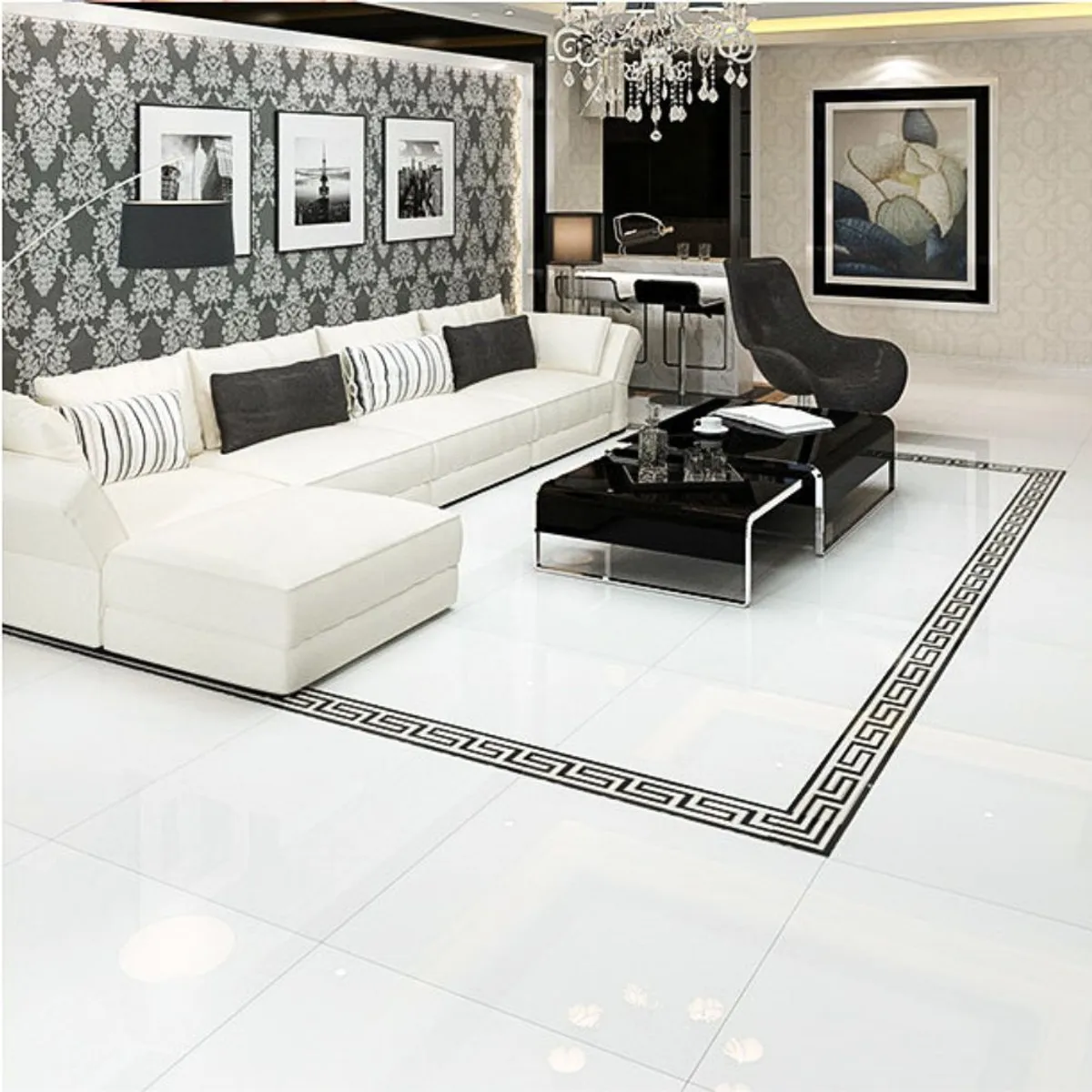 EJESA CREA TU ESPACIO IDEAL - Porcelanato Vitrificado Blanco 60x60 cm 1.44 m2 - Importado