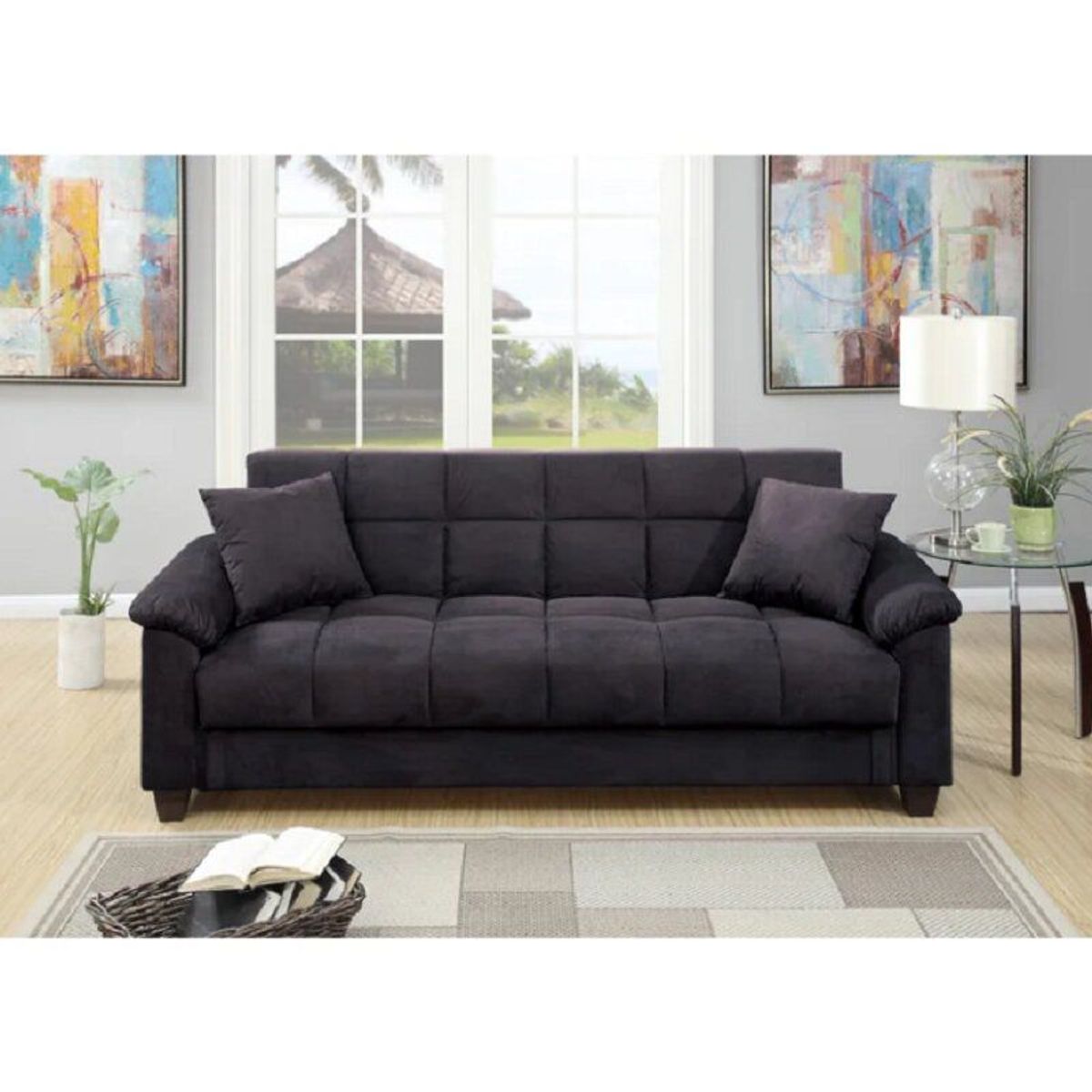 MOBILIARI - Sofa Cama Leex Negro
