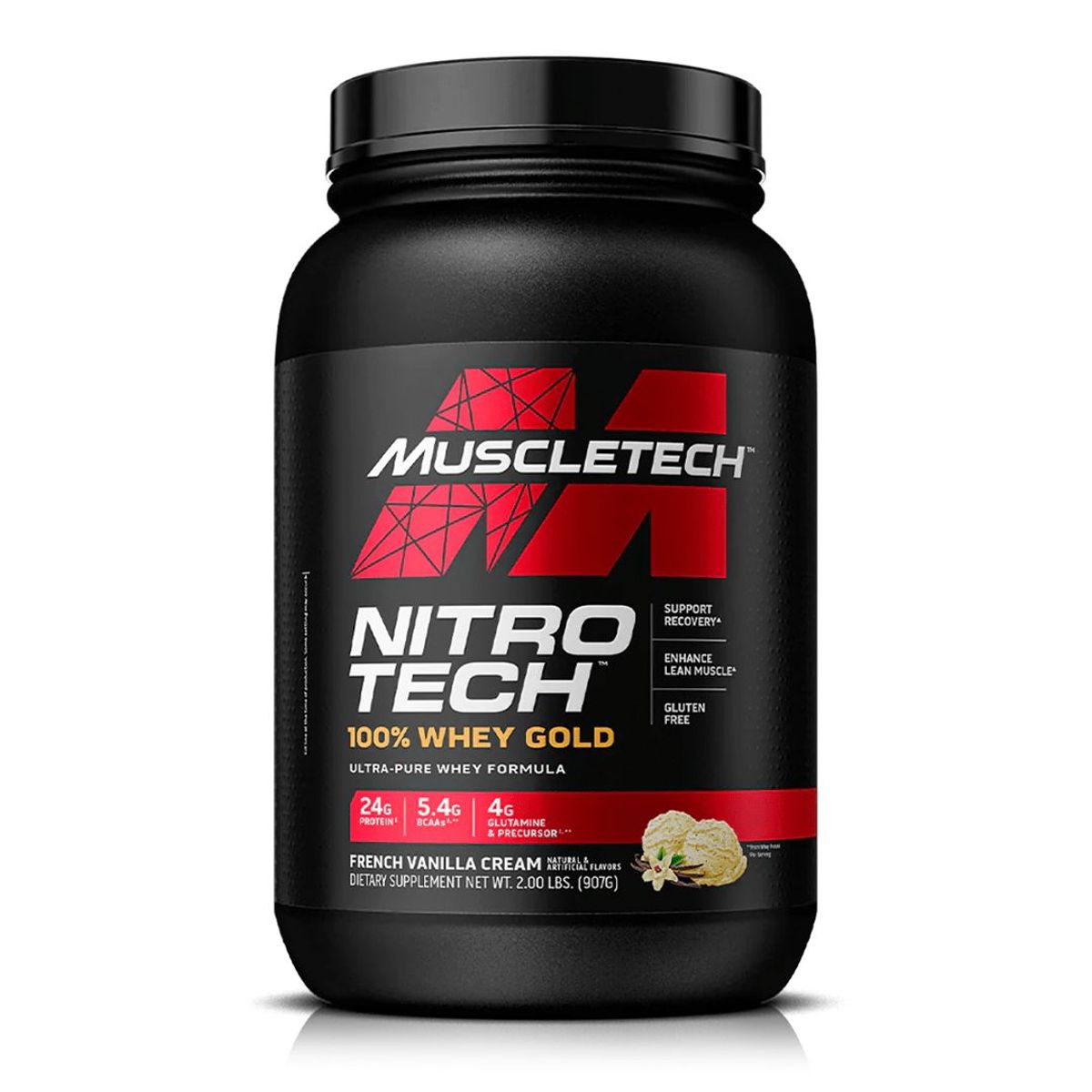 MUSCLETECH - NITROTECH 100% WHEY GOLD FRENCH VAINILLA 2lb