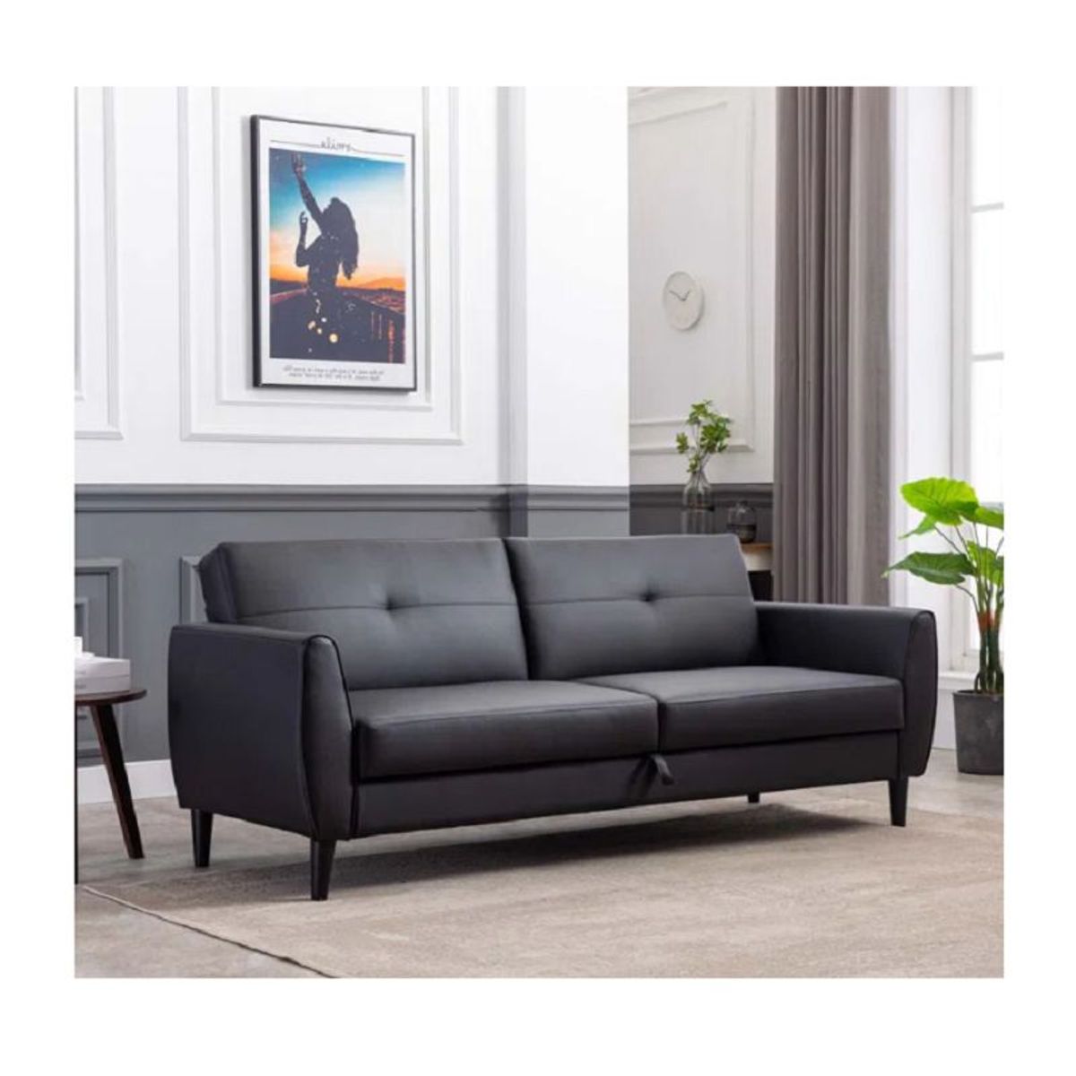 MOBILIARI - Sofa Cama Teex Negro