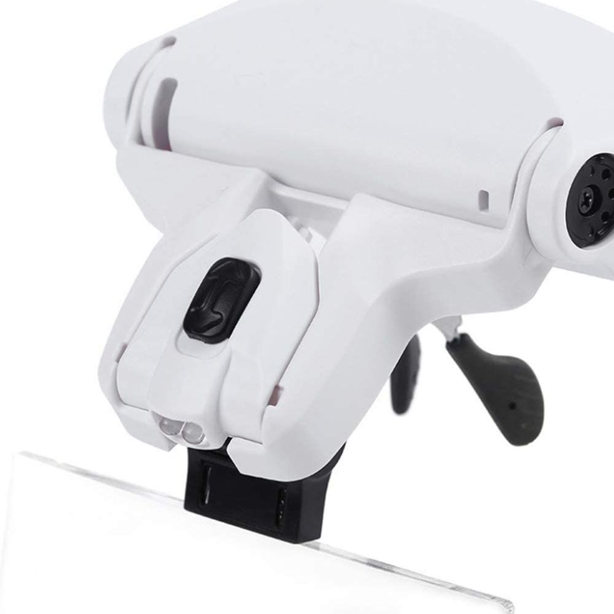GENERICO - Lupa de cabeza con luz led + 5 lentes intercambiables