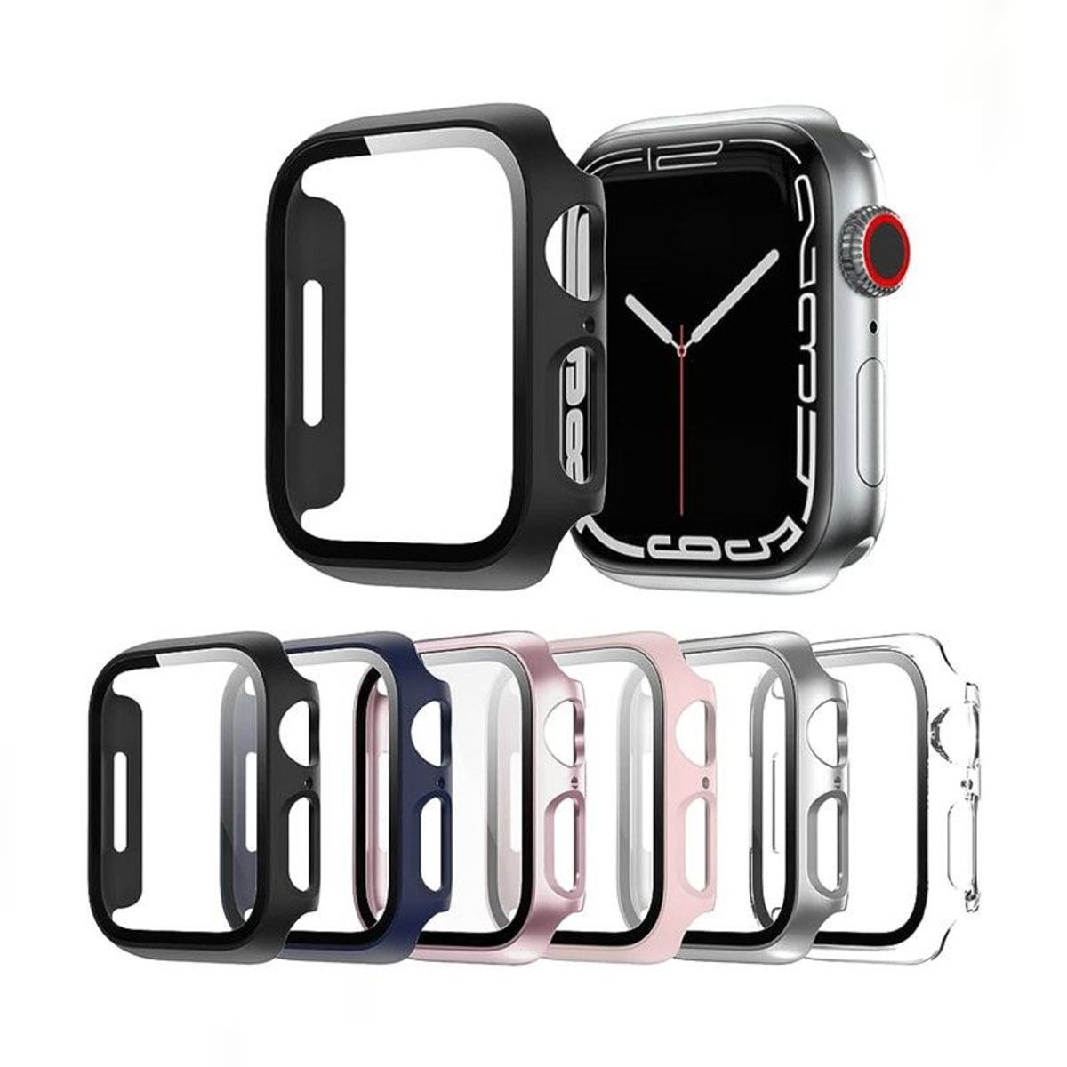GENERICO - Case Bumper Para Apple Watch 45MM - NEGRO