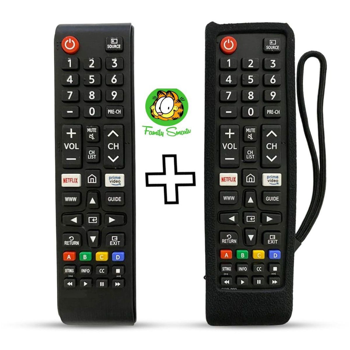 UNIVERSAL - Control Remoto Para tv Samsung Smart Botón Amazon Prime  Funda negra