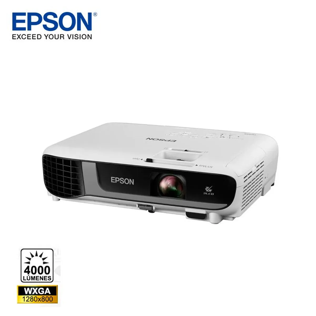 EPSON - Proyector Portátil Powerlite W52+ 4000 Lúmenes Resolución WXGA1280x800