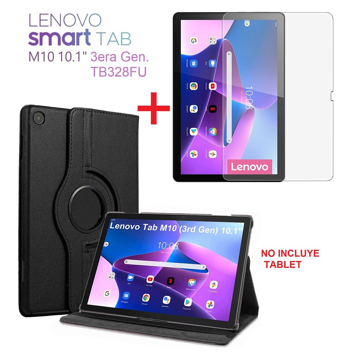 GENERICO - Funda Protector  Mica Vidrio para Lenovo Tab M10 3era 101 TB-328FU