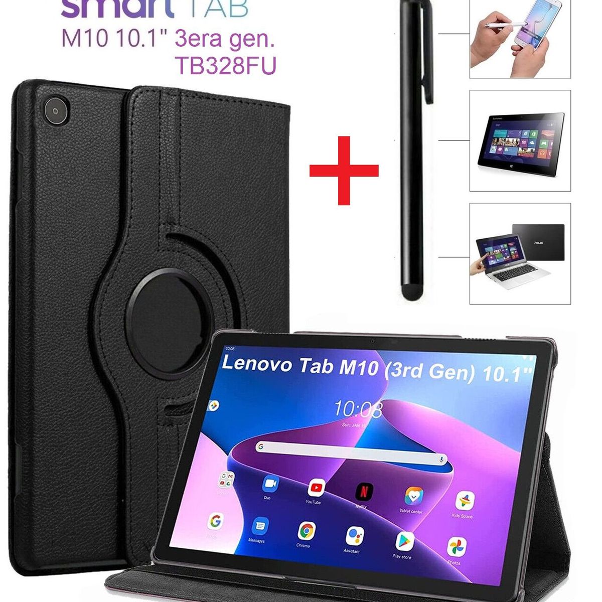GENERICO - Funda Protector & Lapiz Optico para Lenovo Tab M10 3era 10.1 TB-328FU