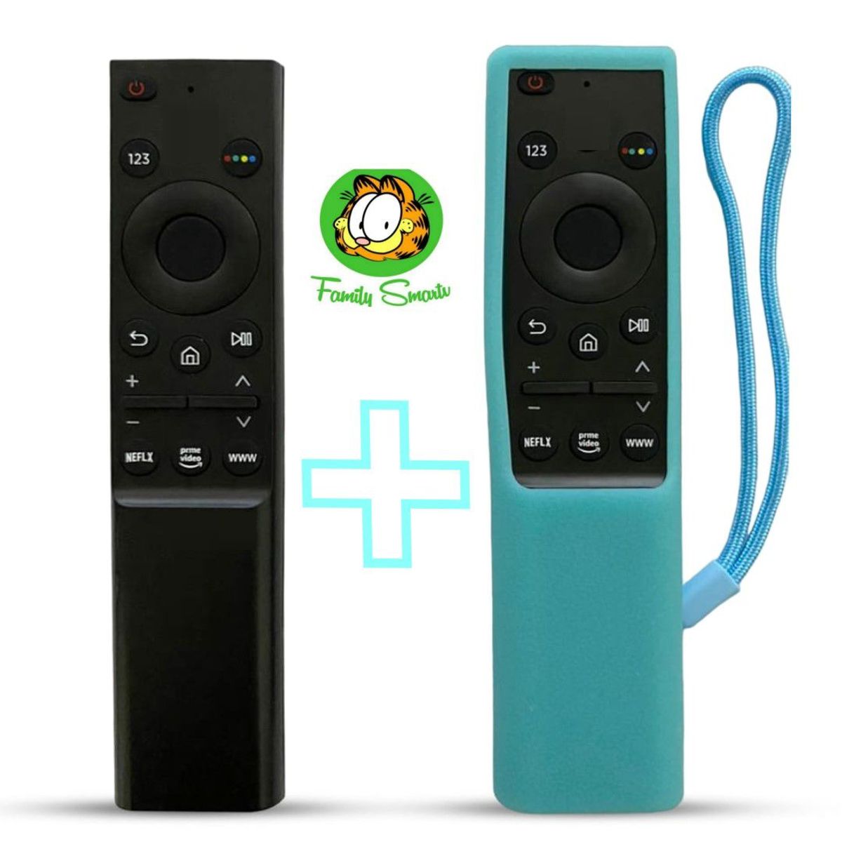 UNIVERSAL - Control Remoto Para Tv Samsung Smart Qled 4k  Funda Turquesa