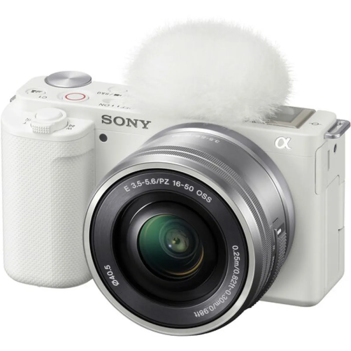 SONY - Sony ZV-E10 Mirrorless Camera with 16-50mm Lens - Blanco