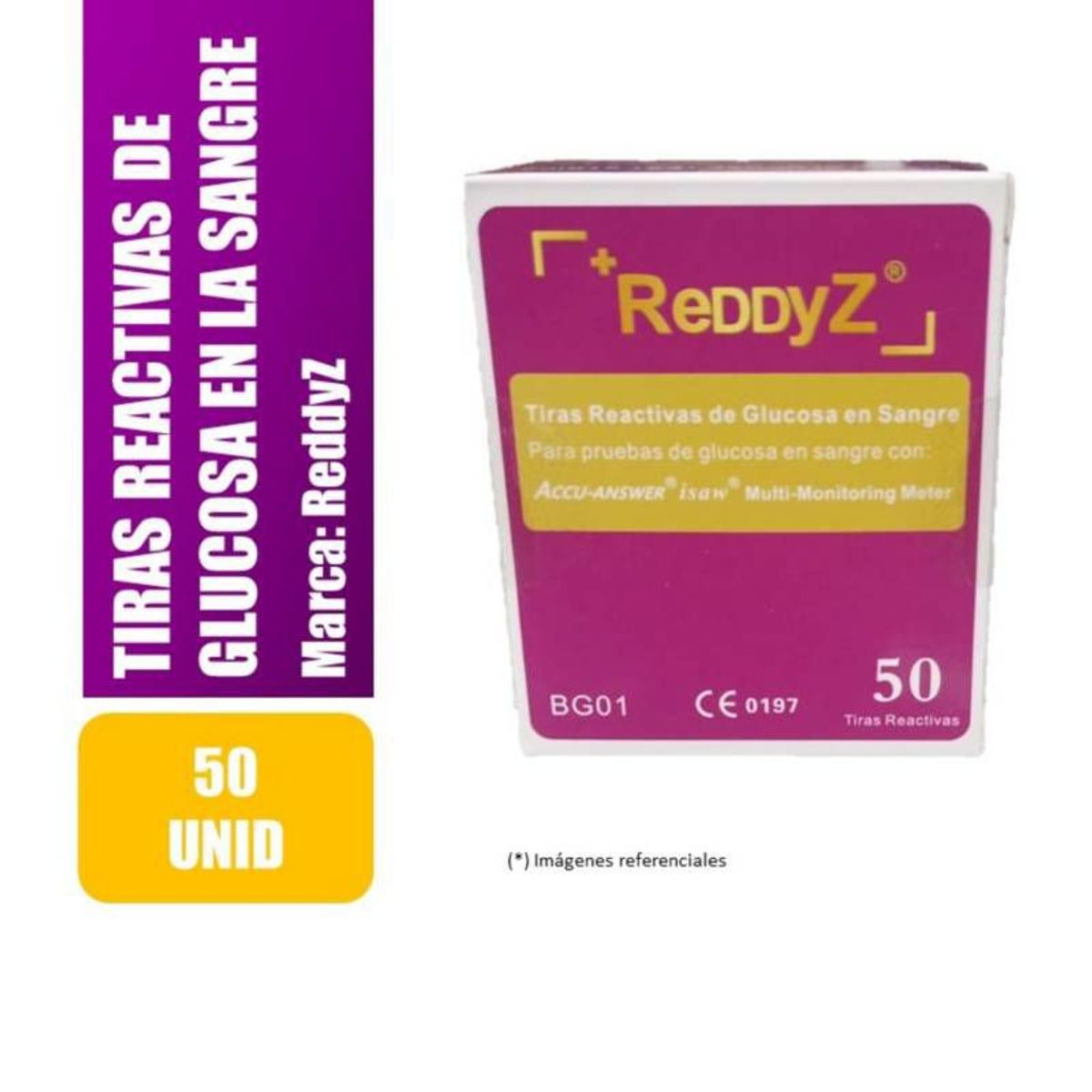 GENERICO - TIRAS REACTIVAS PARA GLUCOSA REDDYZ PARA ACCU ANSWER