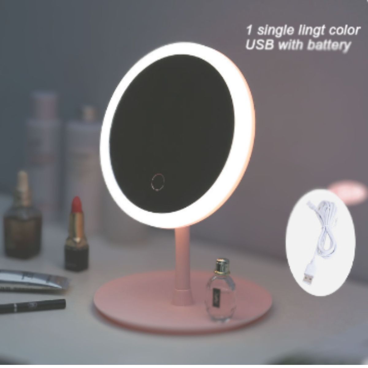 GENERICO - ESPEJO DE MAQUILLAJE CON LUZ  LED BLANCA