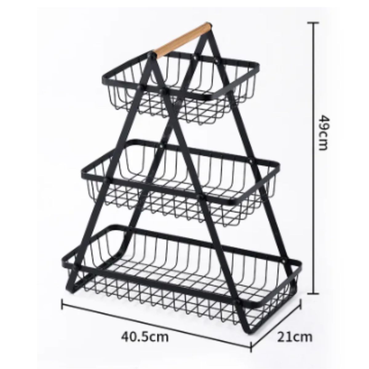 GENERICO - FRUTERO DE 3 NIVELES MATERIAL FIERRO