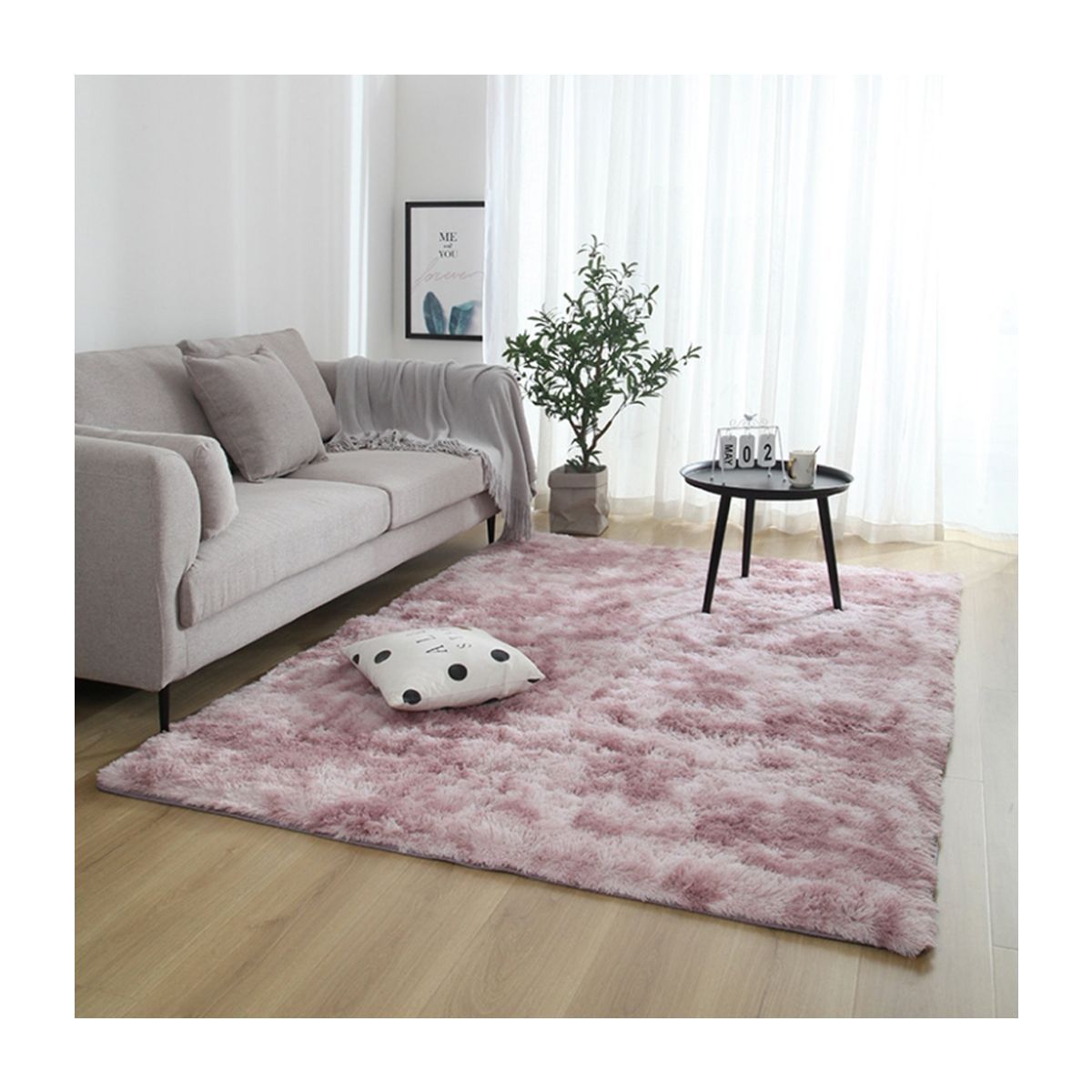 GRETAIL - Alfombra De Felpa Piso Decorativo 150cm x 50cm Lila