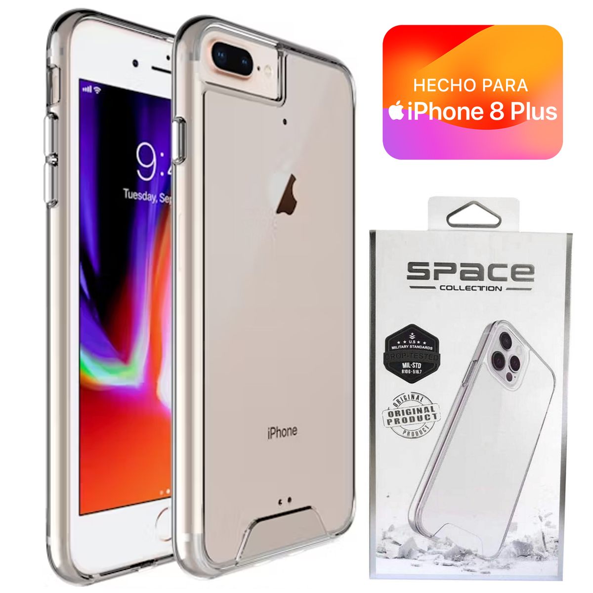 SPACE - Case Space Para Iphone 7-8 Plus Transparente