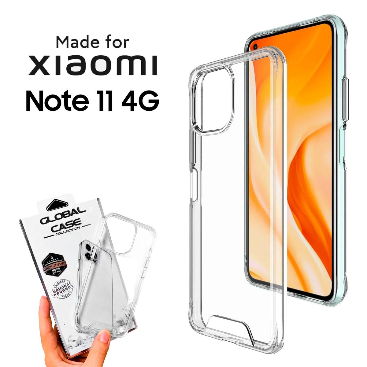 SPACE - Case Space Para Redmi Note 11 4G Transparente