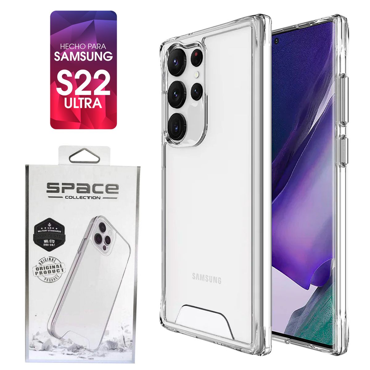 SPACE - Case Space Para Samsung S22 Ultra Transparente