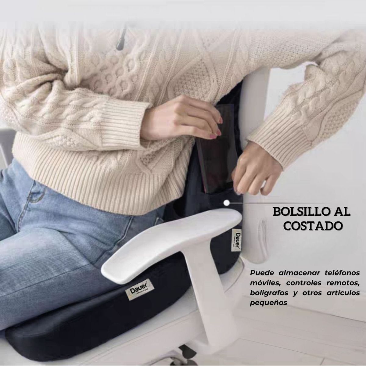 DAUER - Duo Cojines Viscoelástico Gel + Bambu DAUER incluye LUMBAR y ASIENTO