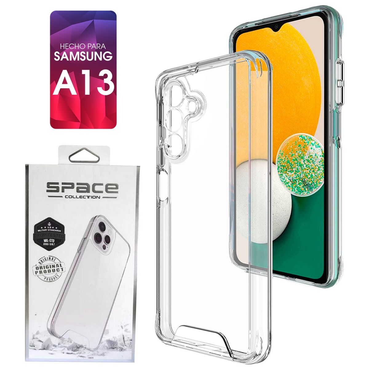 SPACE - Case Space Para Samsung A13  Transparente