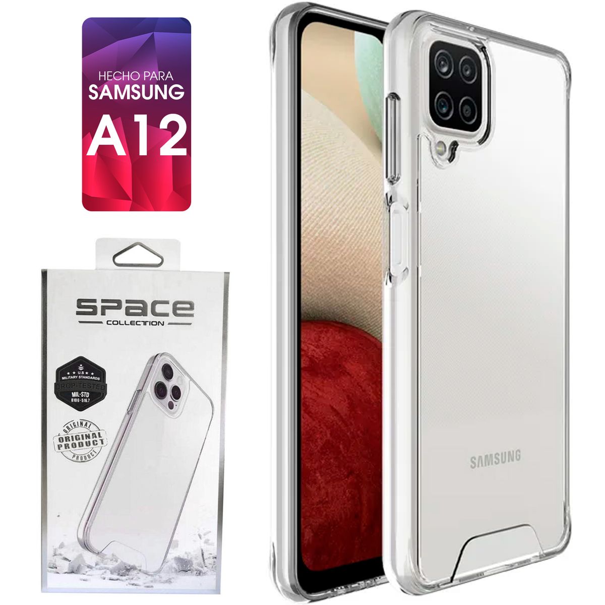 SPACE - Case Space Para Samsung A12 Transparente