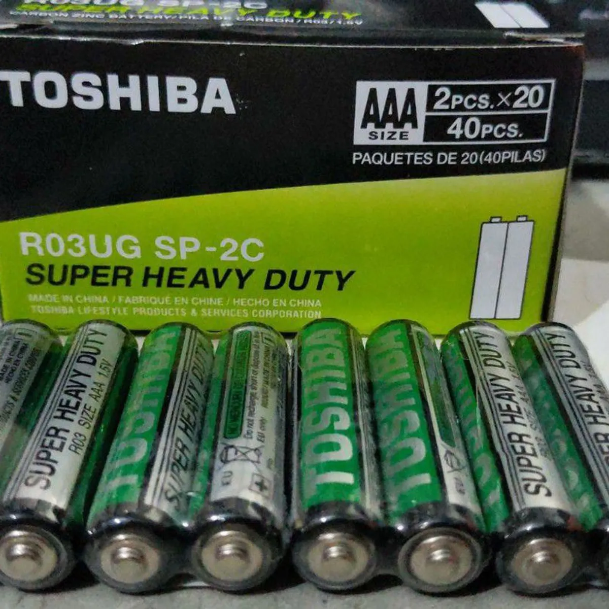 TOSHIBA - PILAS TOSHIBA AAA  CAJA X 40 UNIDADES