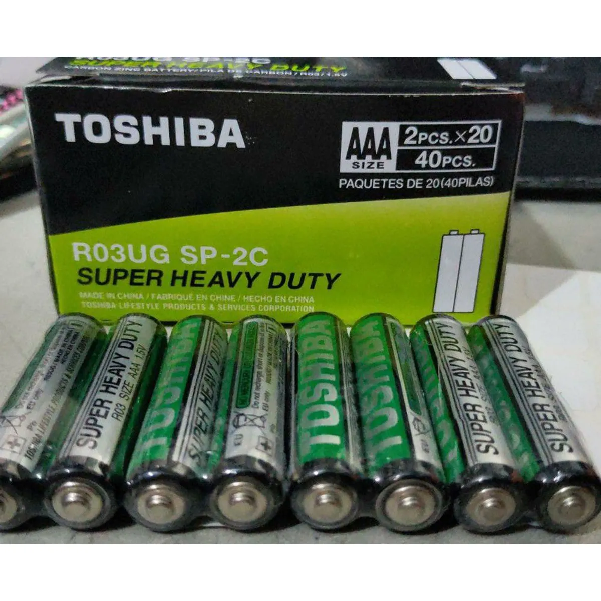 TOSHIBA - PILAS TOSHIBA AAA  CAJA X 40 UNIDADES