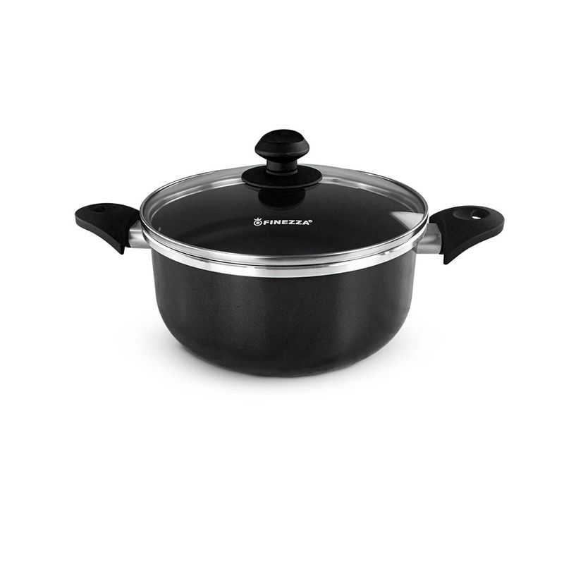 FINEZZA - Olla Antiadherente FINEZZA de 24 cm en Color Negro FZ-X324AH