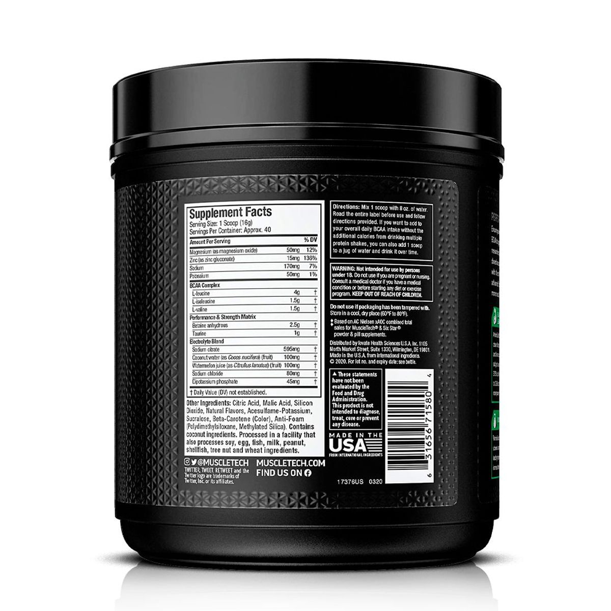 MUSCLETECH - Amino Build Tropical Twist 40serv
