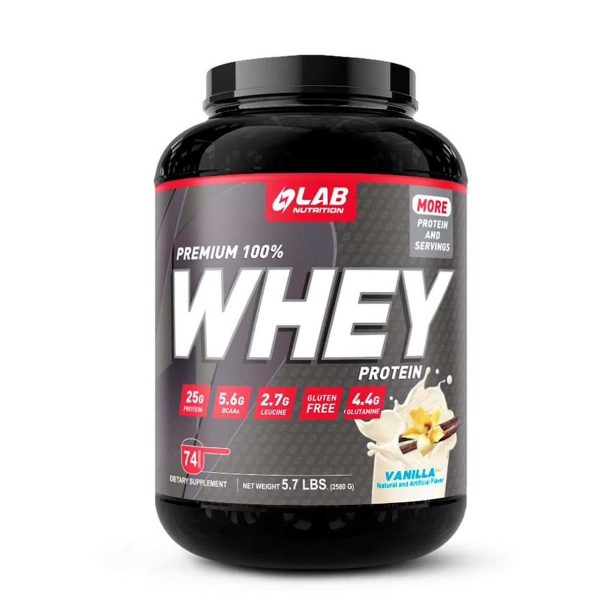 LAB NUTRITION USA - PREMIUM 100 WHEY VAINILLA 5.7lb