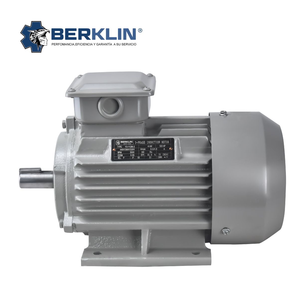 BERKLIN - MOTOR ELÉCTRICO TRIFASICO DE 5 5HP 3500RPM