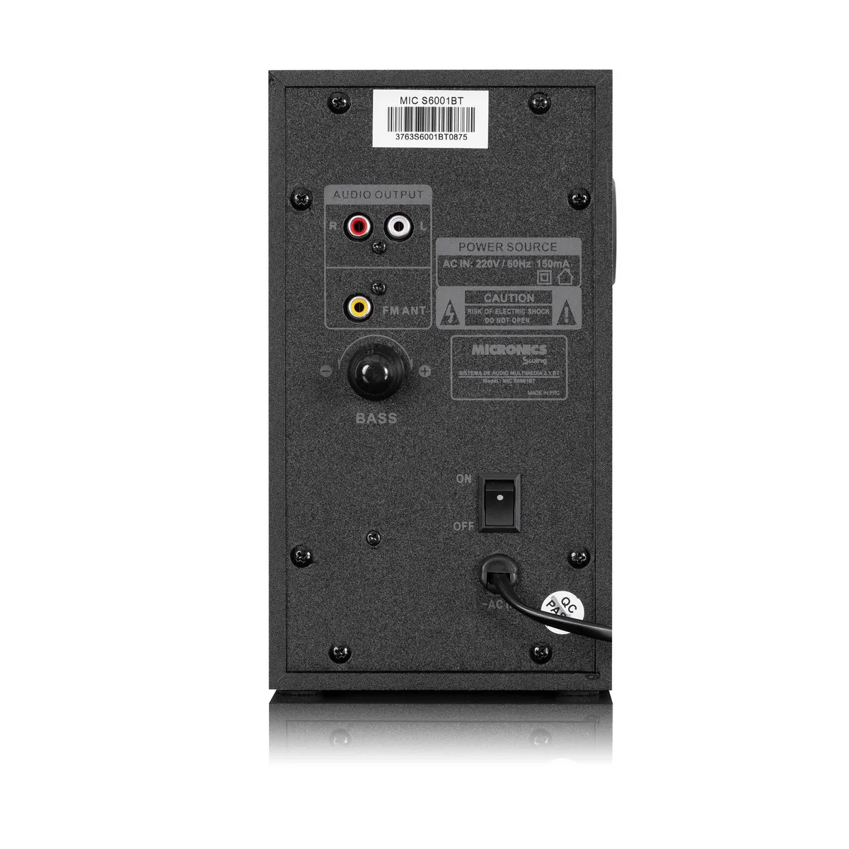 MICRONICS - PARLANTE 2.1 MICRONICS SWING MIC S6001BT 60 WATTS BLUETOOTH