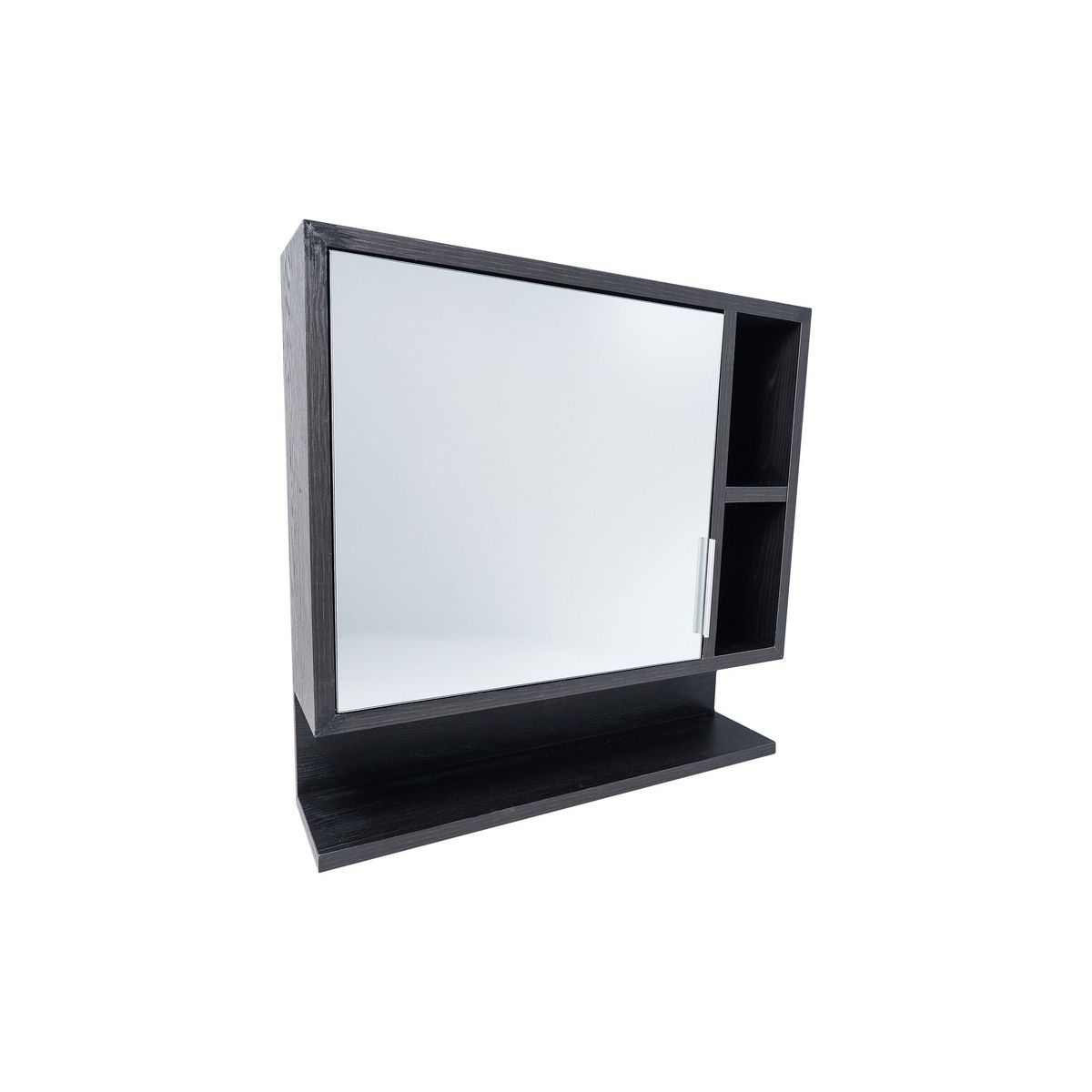 PELIKANO - mueble organizador de baño con espejo roble negro