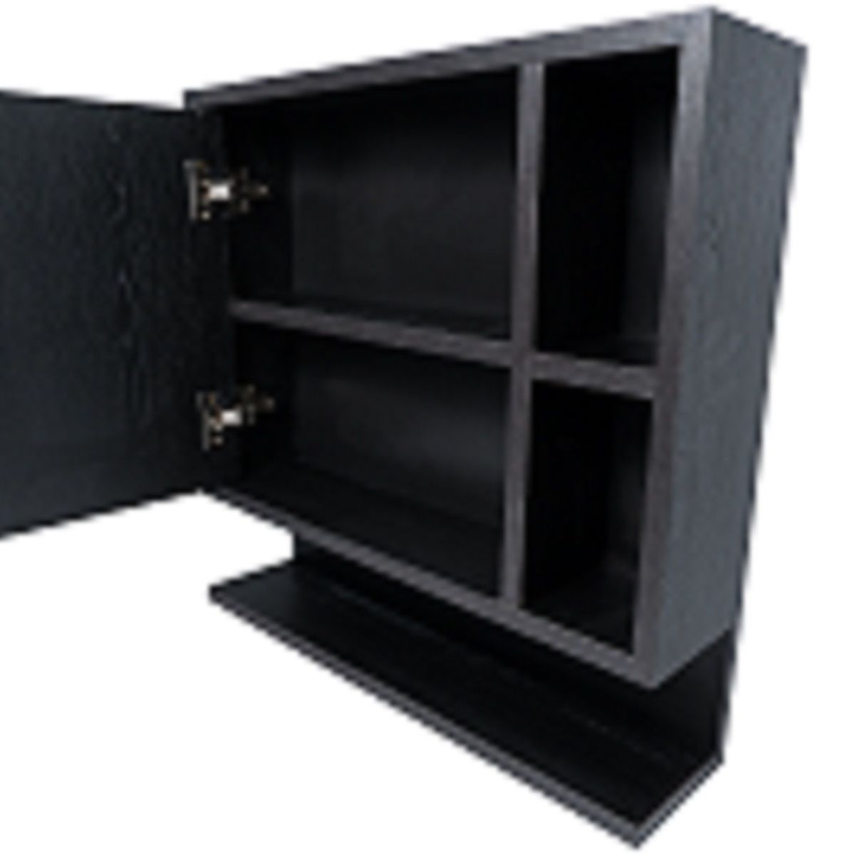 PELIKANO - mueble organizador de baño con espejo roble negro