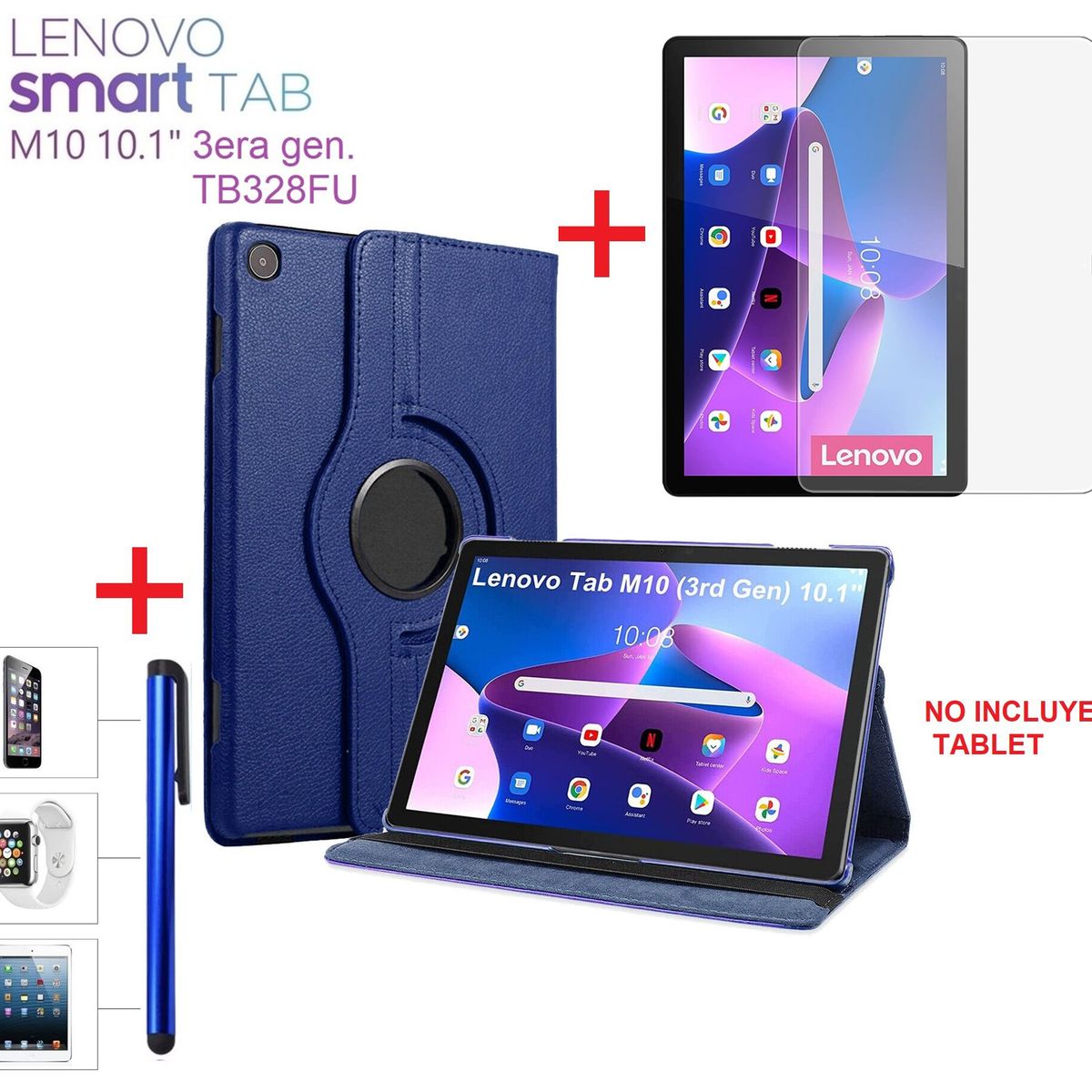 GENERICO - Funda  Mica  Lápiz para Lenovo Tab M10 3era Gen 101 TB-328FU Case