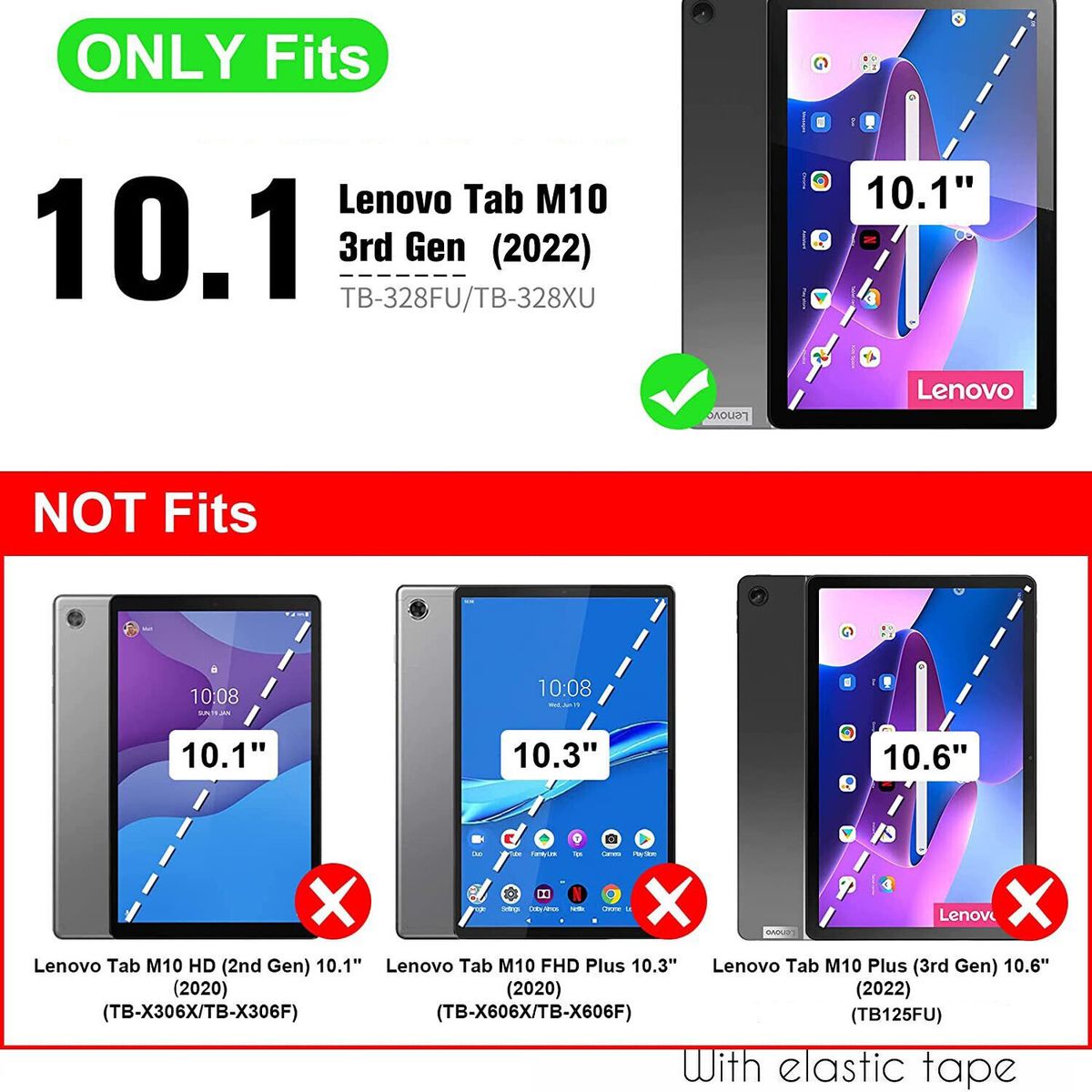 GENERICO - Funda  Mica  Lápiz para Lenovo Tab M10 3era Gen 101 TB-328FU Case