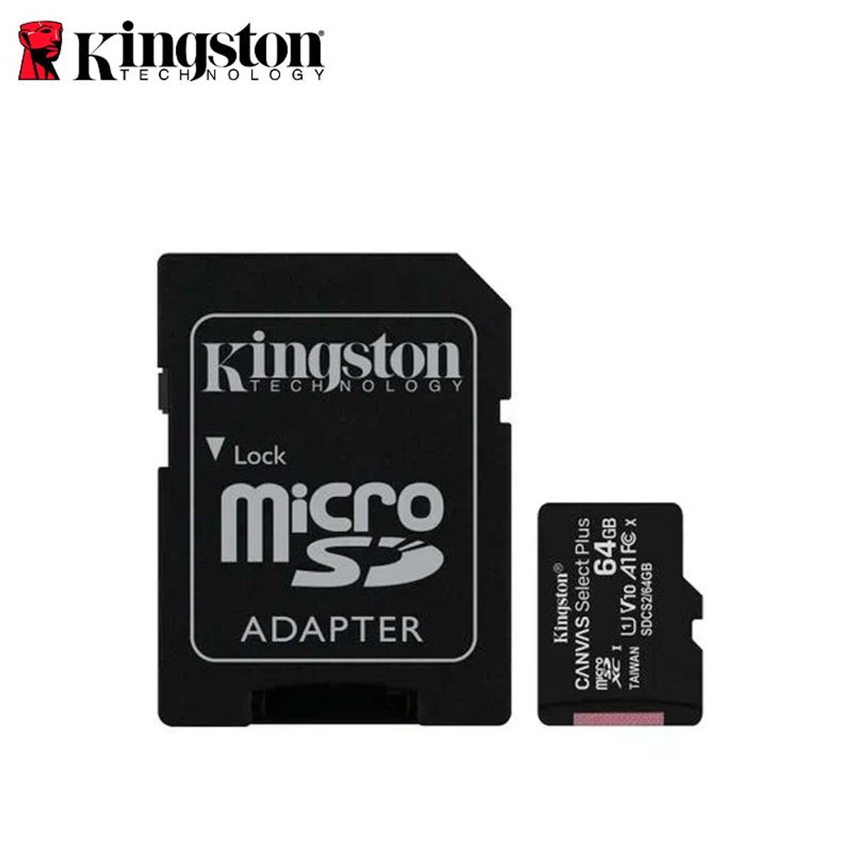 KINGSTON - Memoria Micro Sd 64 Gb Kingston Adaptador Clase 10 100 Mb/s
