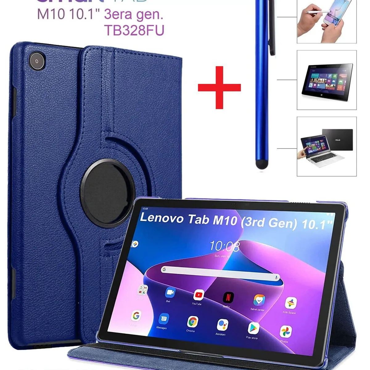 GENERICO - Funda Protector & Lapiz Optico para Lenovo Tab M10 3era 10.1 TB-328FU