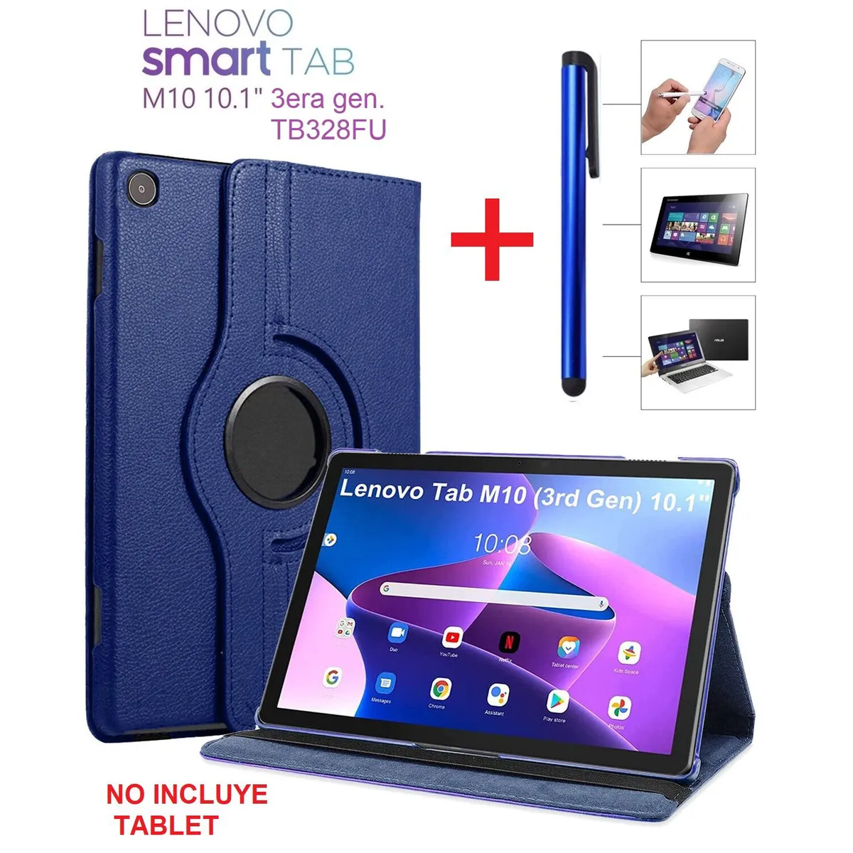 GENERICO - Funda Protector & Lapiz Optico para Lenovo Tab M10 3era 10.1 TB-328FU