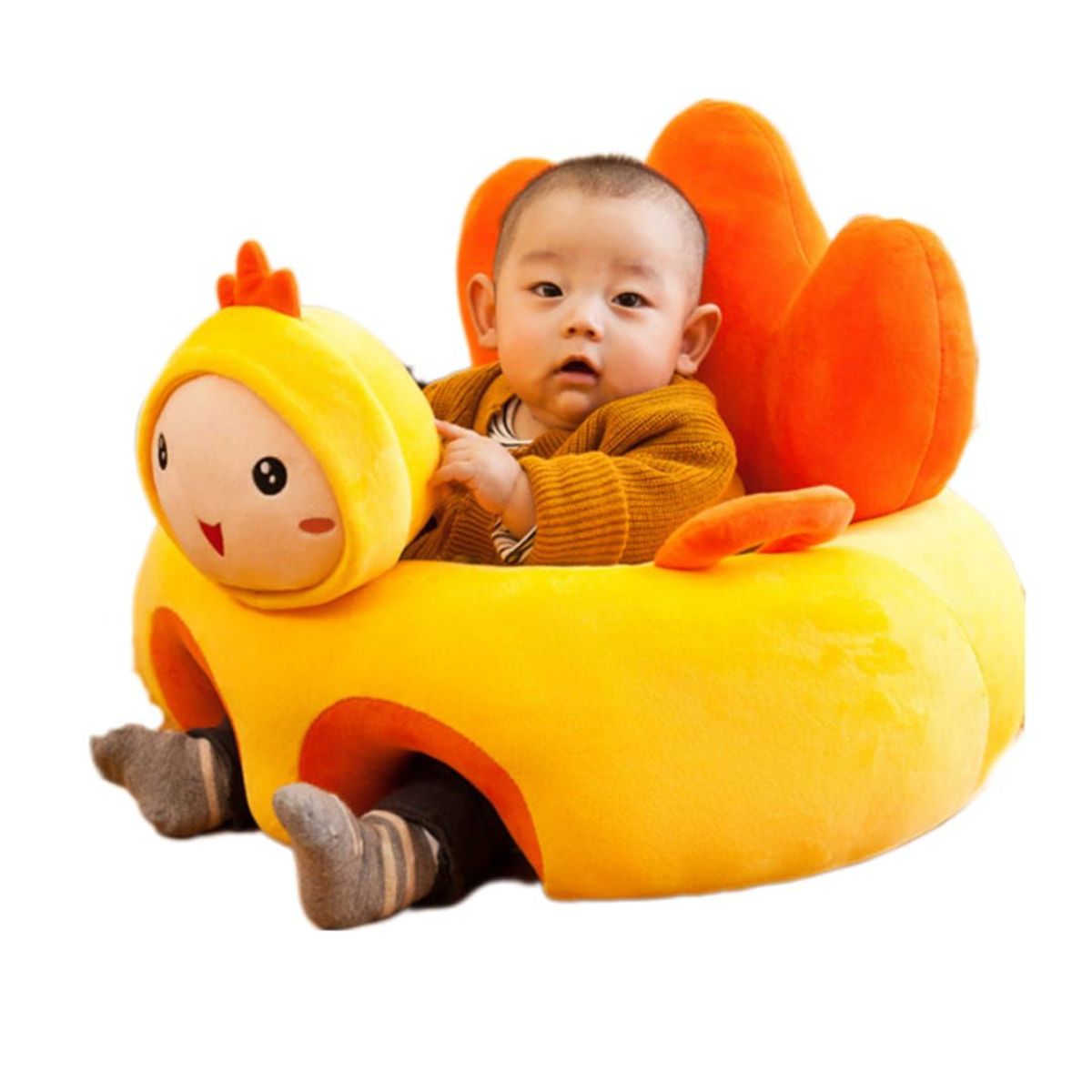 GENERICO - Puff de apoyo asiento para bebe amarillo