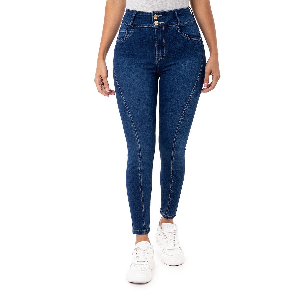 PIONIER - Pantalon Moda Denim Stretch Mujer Halenda