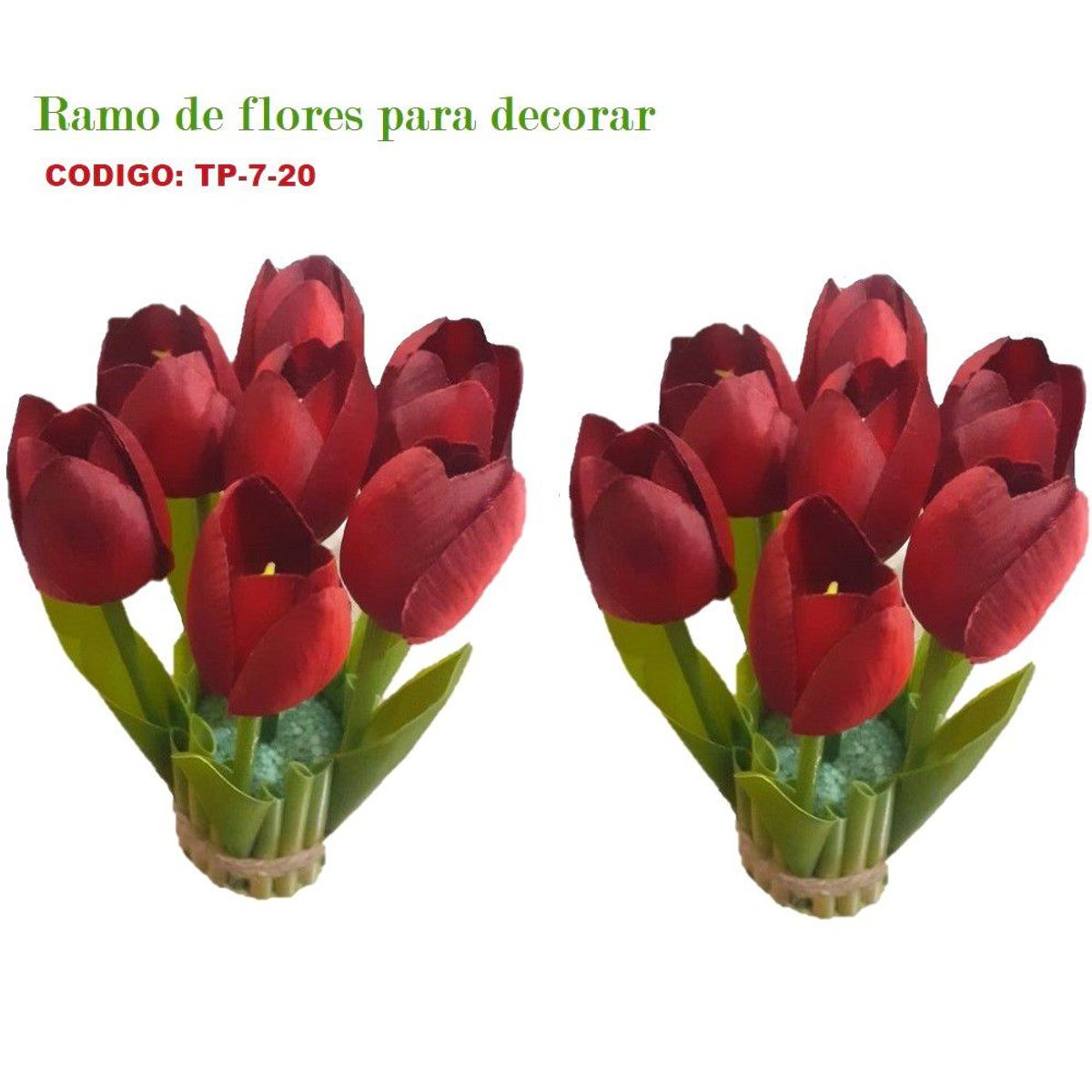 GENERICO - Ramo de flores artificiales tulipanes decorativa para el hogar