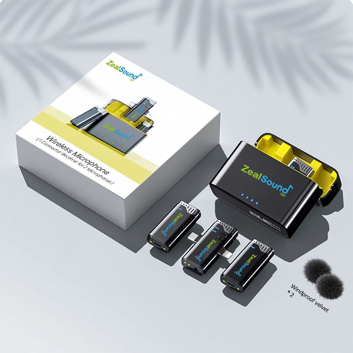 GENERICO - Microfono Inalámbrico Dual Solapero Lightning Tipo C Universal