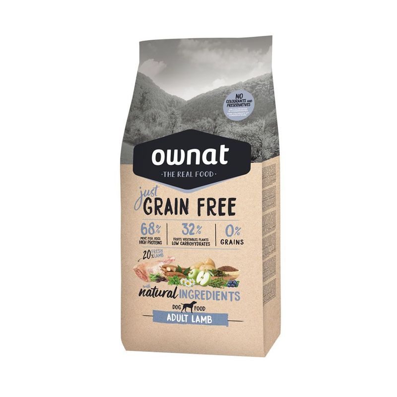 GENERICO - Ownat Just Libre de Granos Adulto Sabor Cordero 3Kg