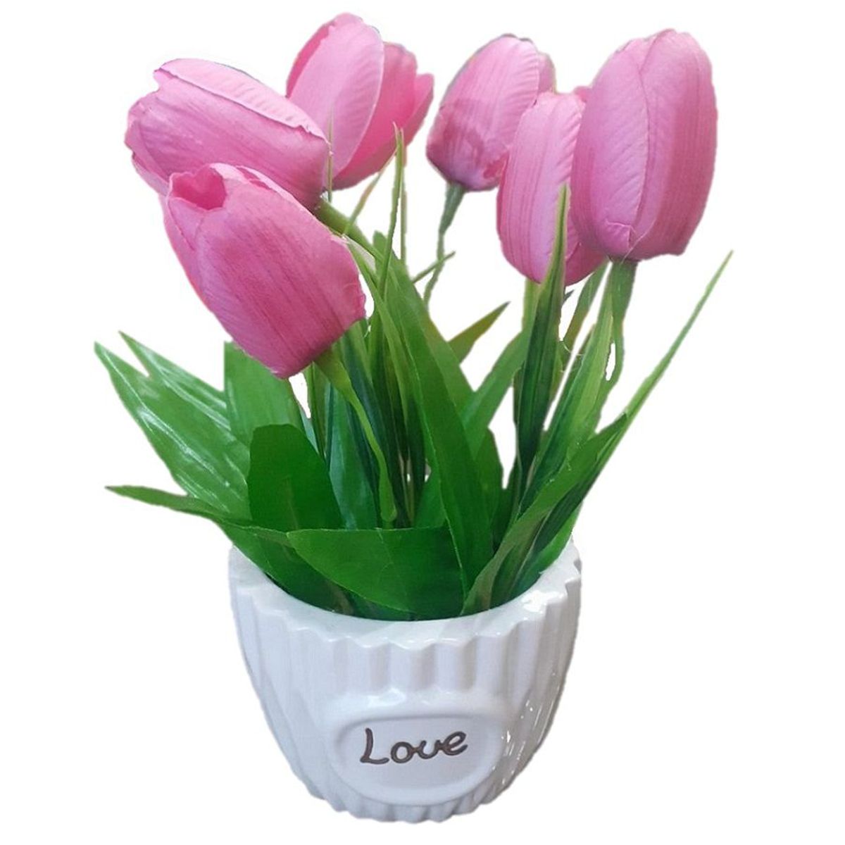 GENERICO - Ramo de flores artificiales Tulipanes decorativa para el hogar-Rosa