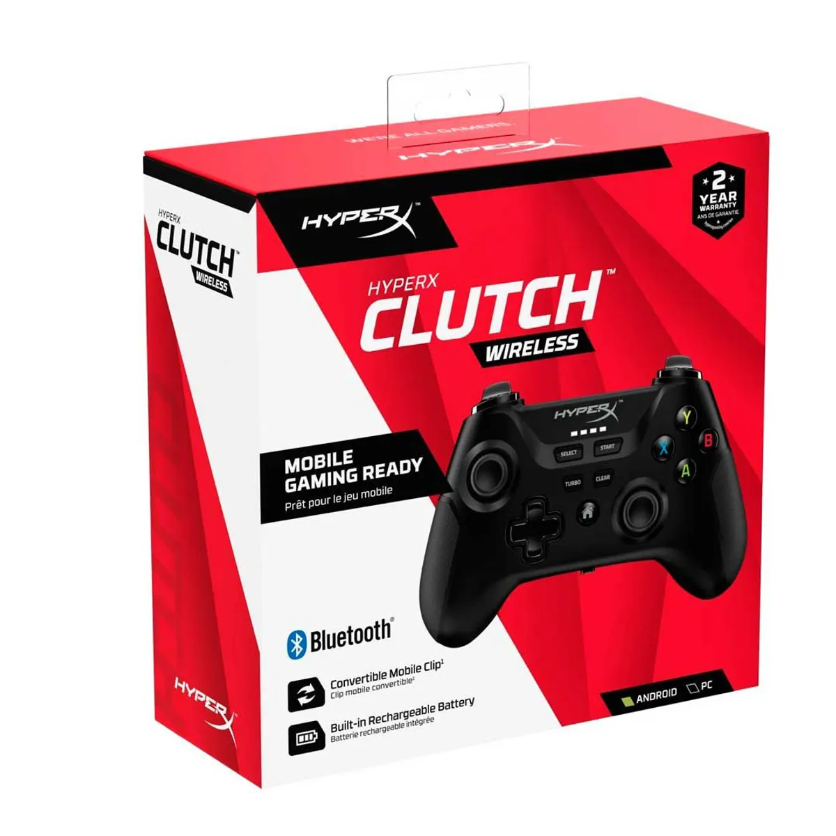 HYPERX - Mando Gamer HyperX Clutch Wireless Bluetooth USB - PC  Android