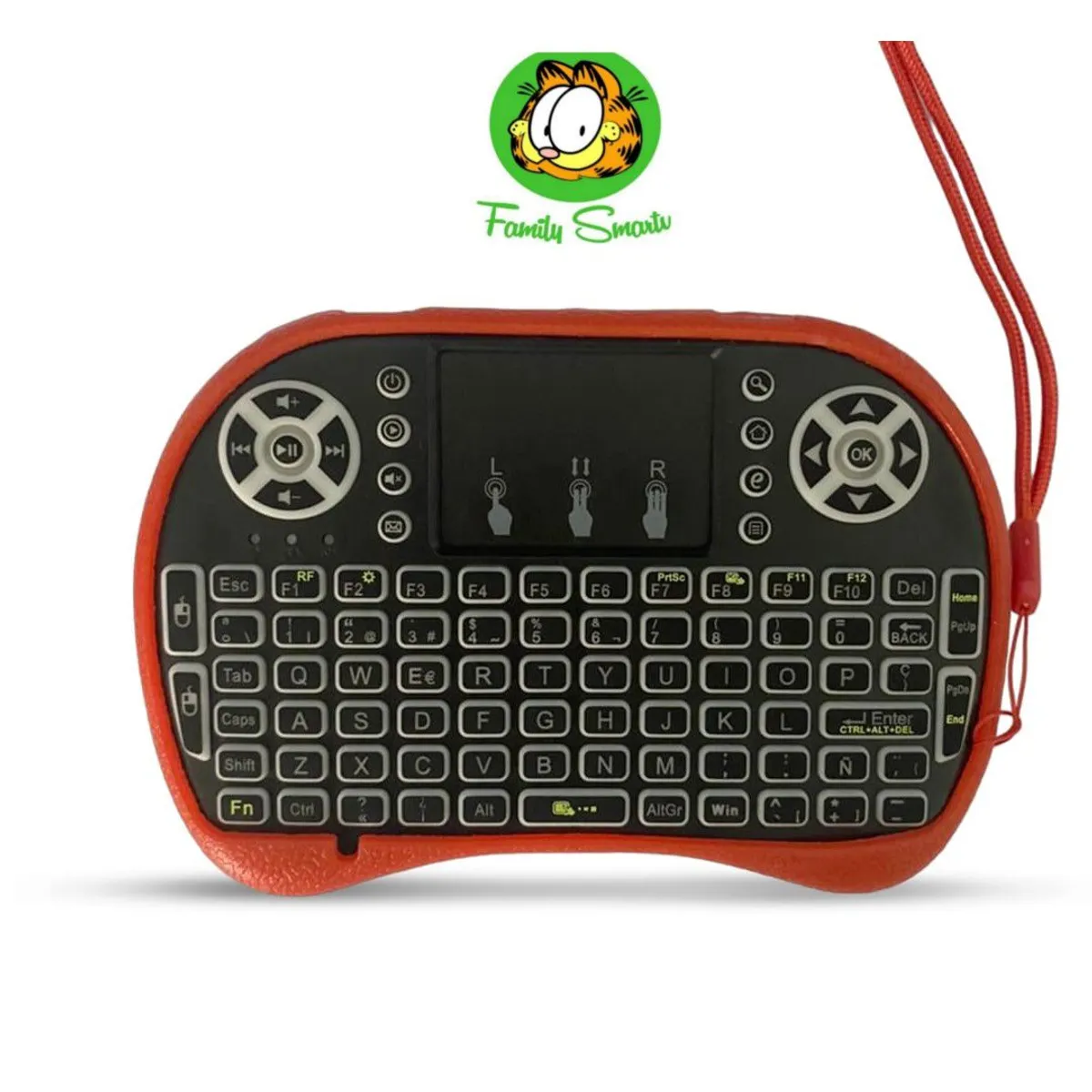 SIKAI - Funda para Mini teclado inalámbrico para tv laptop pc Rojo