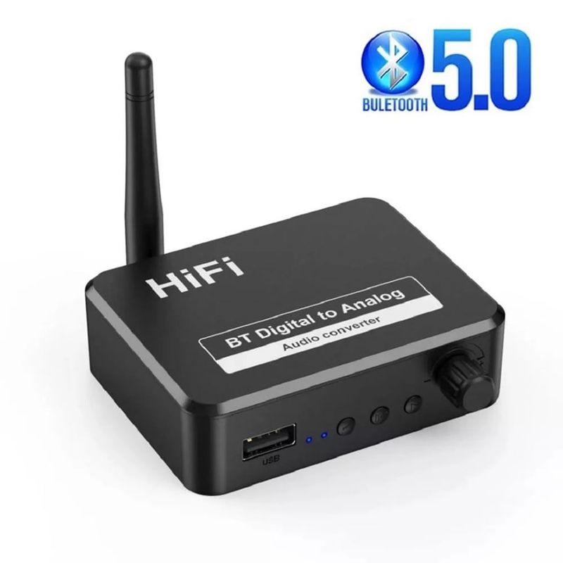 GENERICO - Adaptador Bluetooth 5.0 Usb Mp3 Audio Digital a Análogo